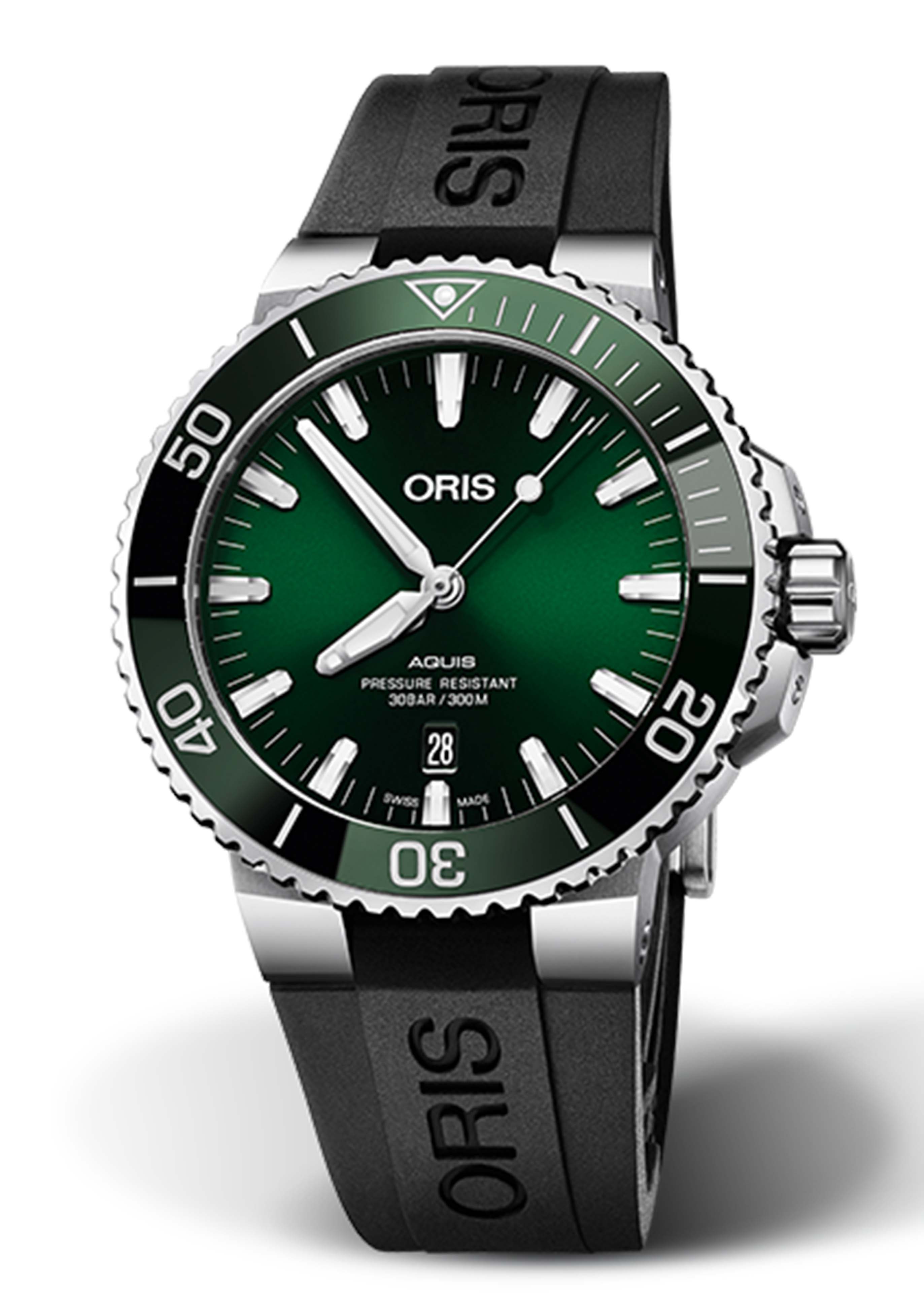 Oris Aquis Date Stainless Steel Green Dial 43.50mm Watch Image