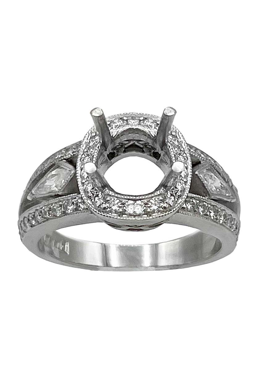 Platinum Diamond Engagement Ring Setting Image