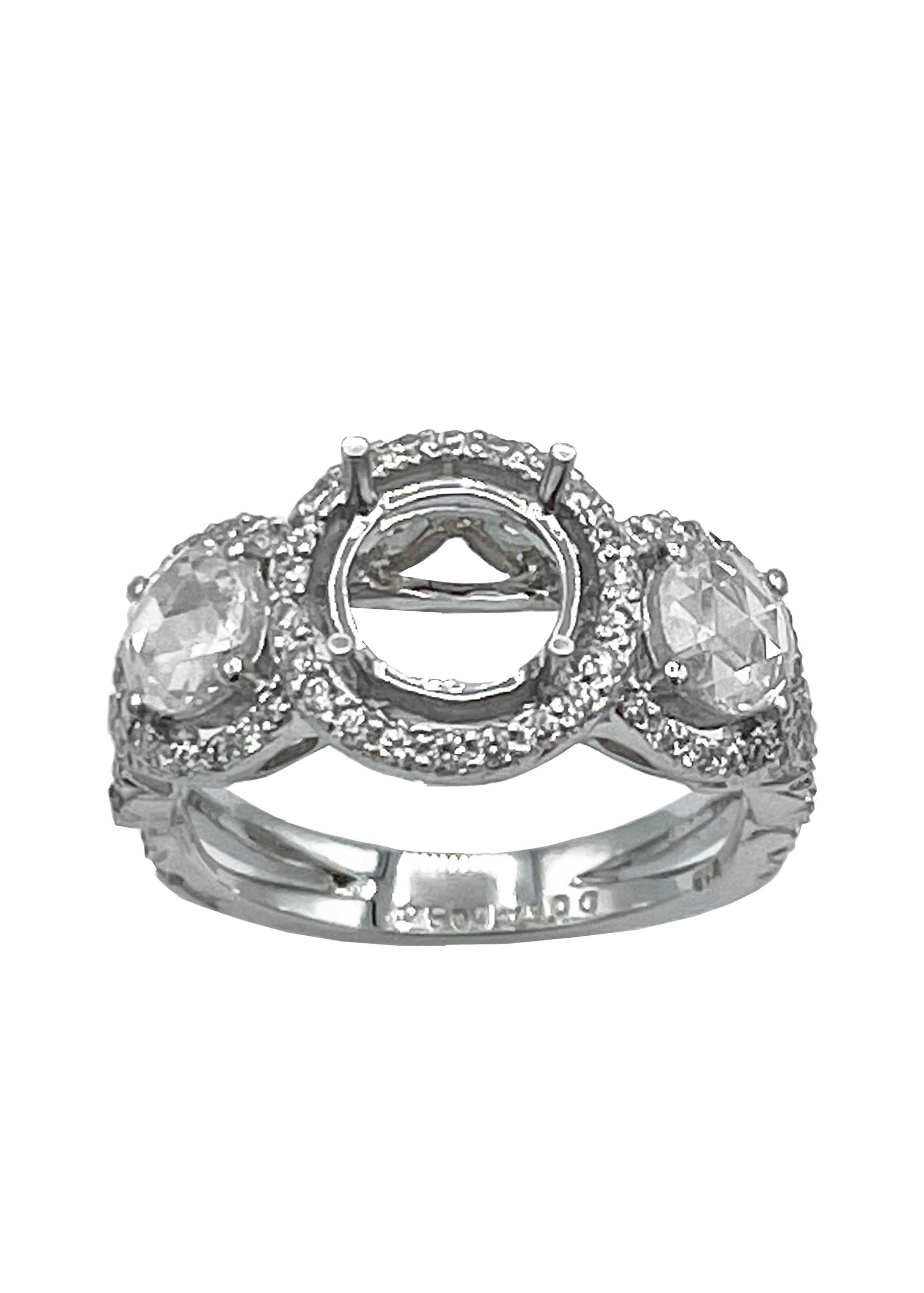 18k White Gold Diamond Ring Setting Image