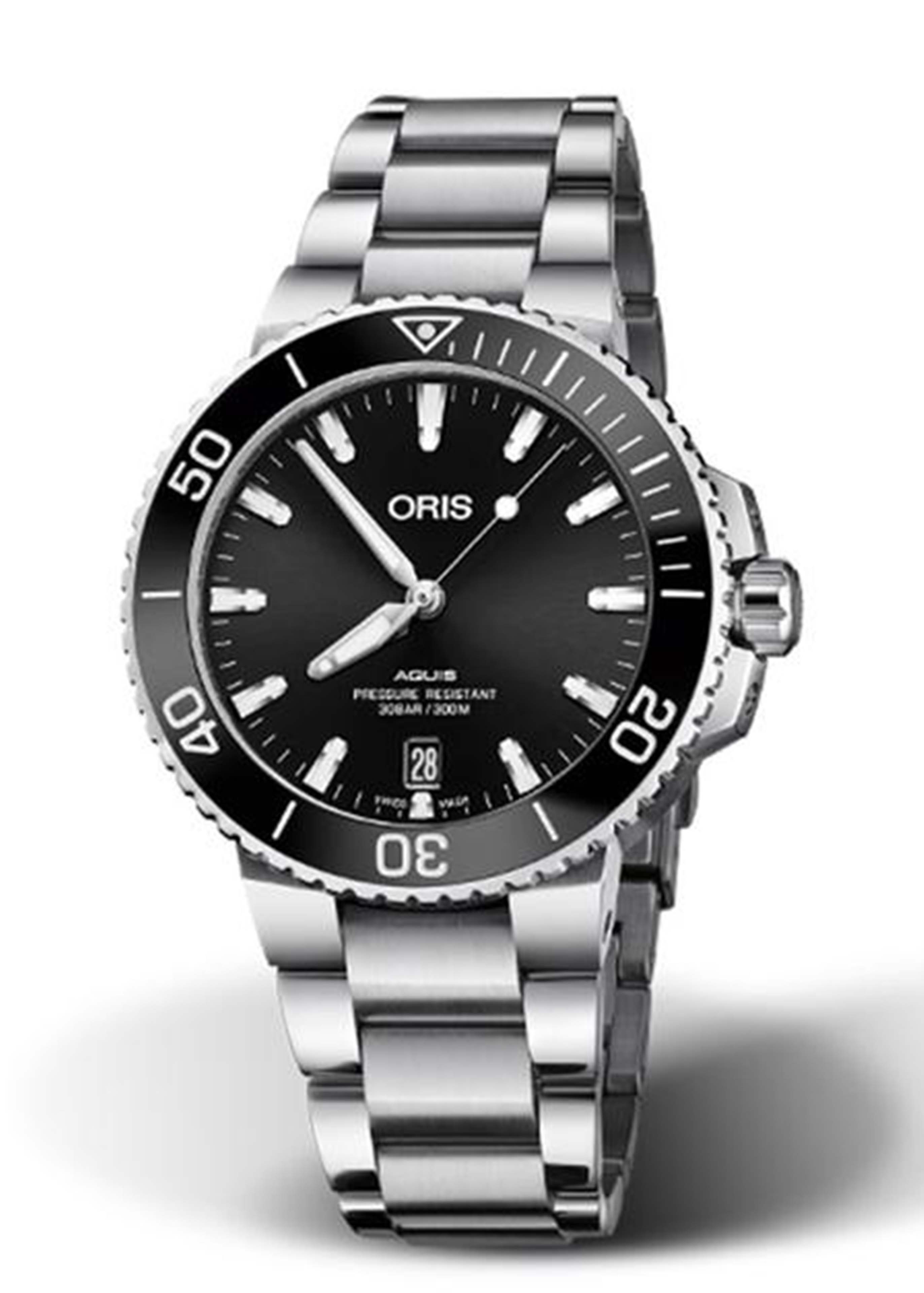 Oris Aquis Date Black Dial 39.5mm Stainless Steel Watch Image