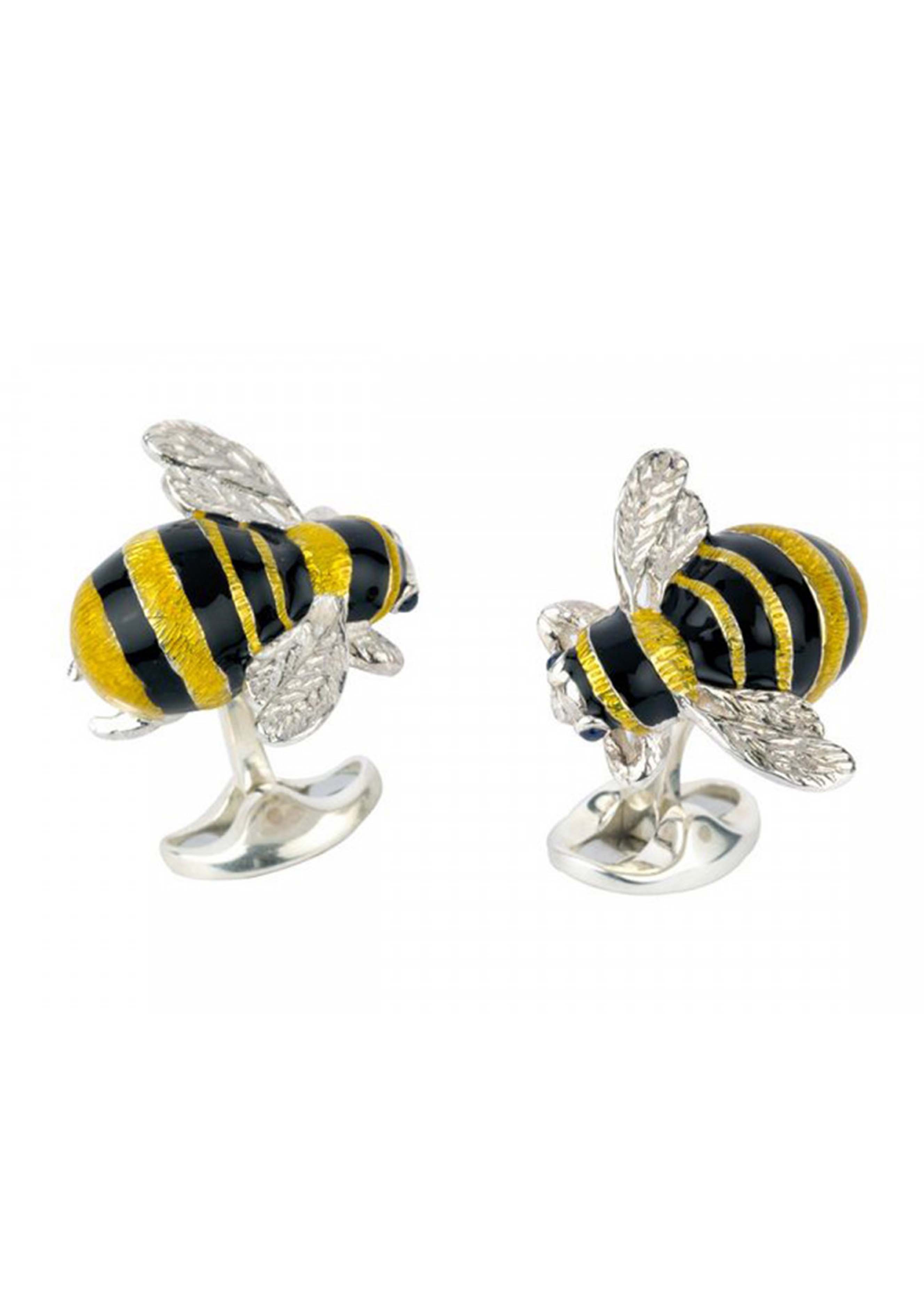 Sterling Silver Bumble Bee Cufflinks Image