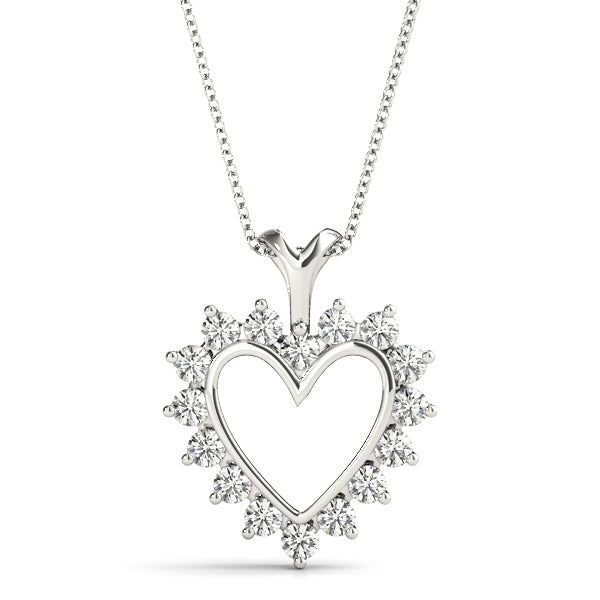 Lab Diamond Heart Pendant in Premium Gold