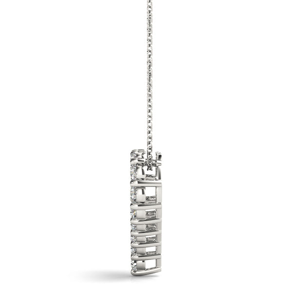 Lab Diamond Heart Pendant in Fine Gold