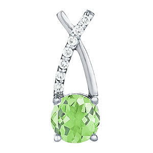 Lab Diamond Round Multi-Stone Pendant