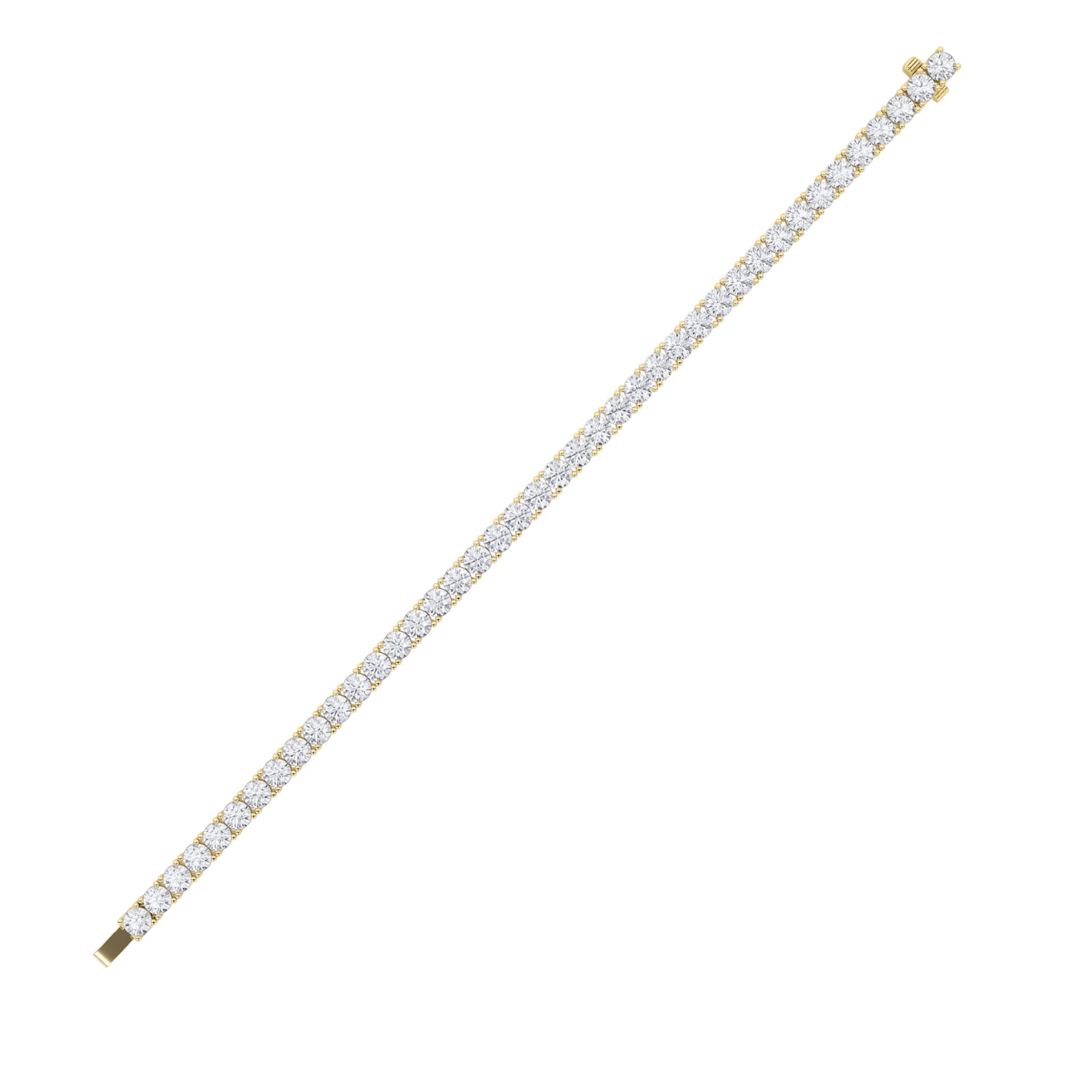 11Cttw Round Shaped Lab Grown Diamond (F/VS) Classic Tennis Bracelet in 14K Gold