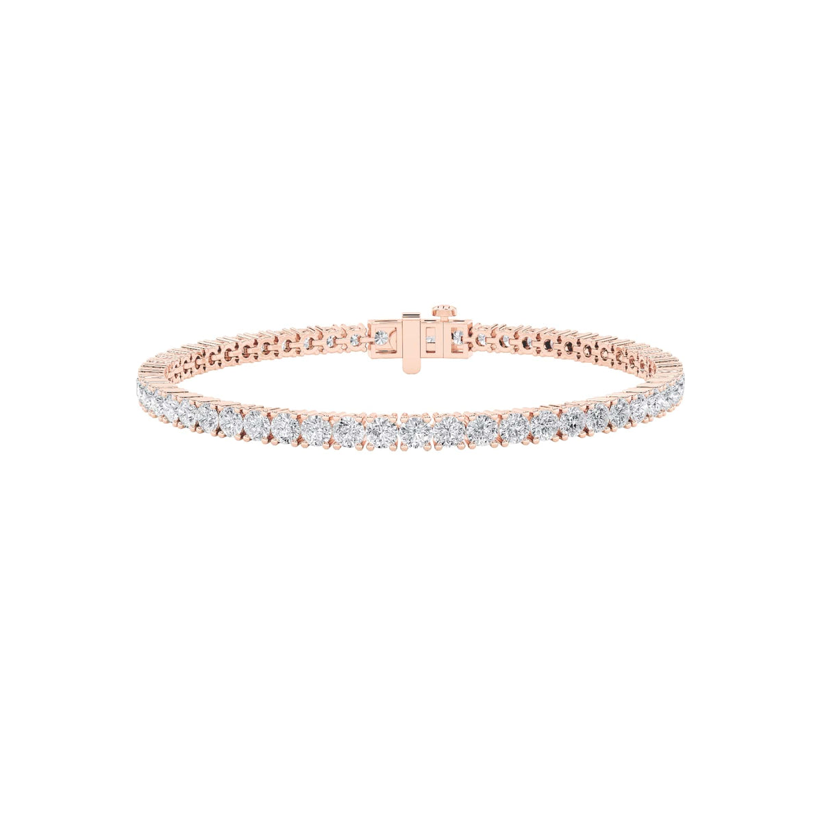 6Cttw Round Shaped Lab Grown Diamond (F/VS) Tennis Bracelet in 14K Gold