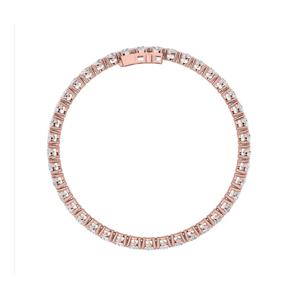 6Cttw Round Shaped Lab Grown Diamond (F/VS) Tennis Bracelet in 14K Gold