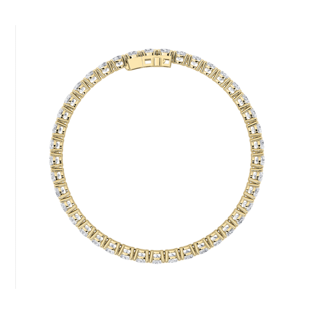 8Cttw Round Shaped Lab Grown Diamond (F/VS) Tennis Bracelet in 14K Gold