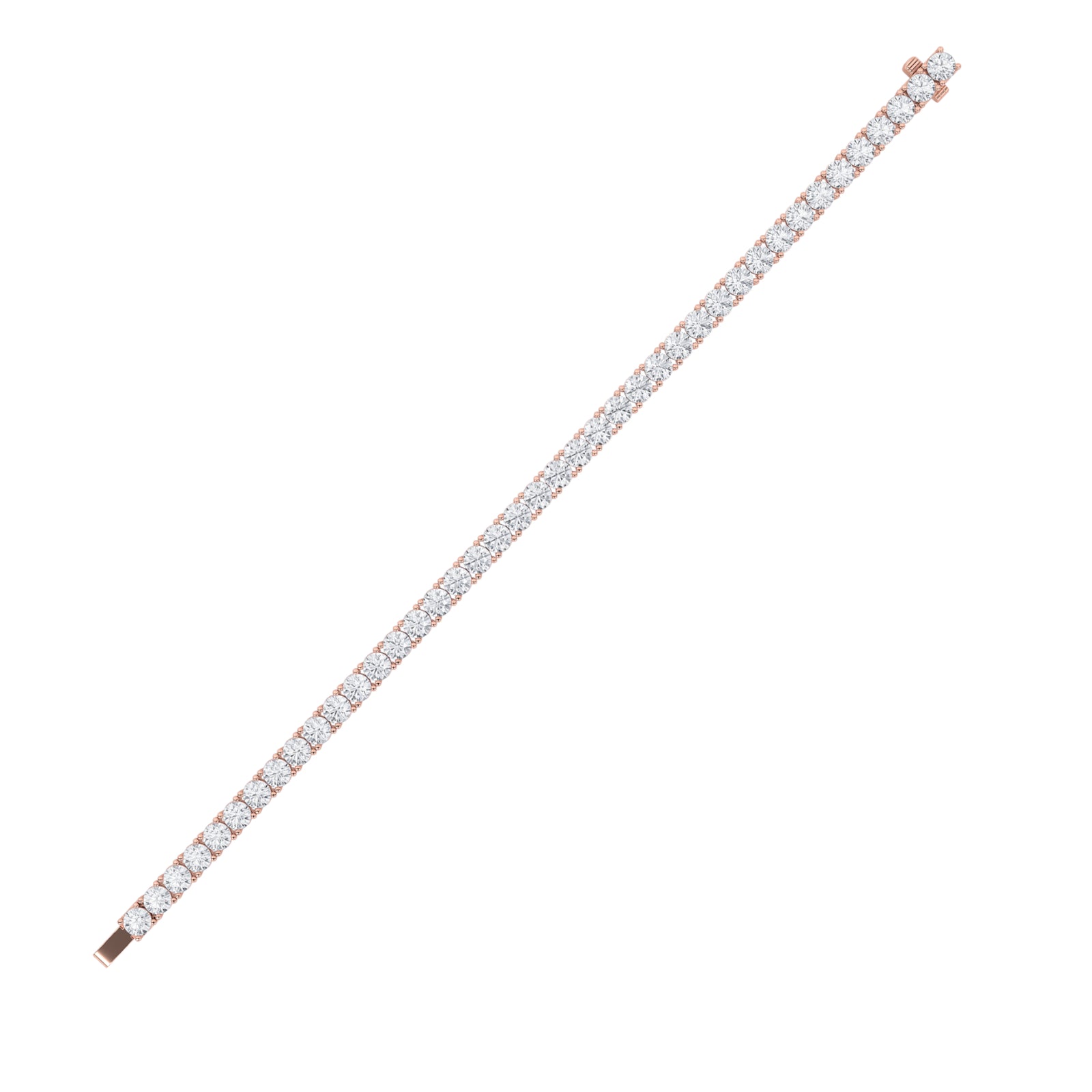 9Cttw Round Shaped Lab Grown Diamond (F/VS) Classic Tennis Bracelet in 14K Gold