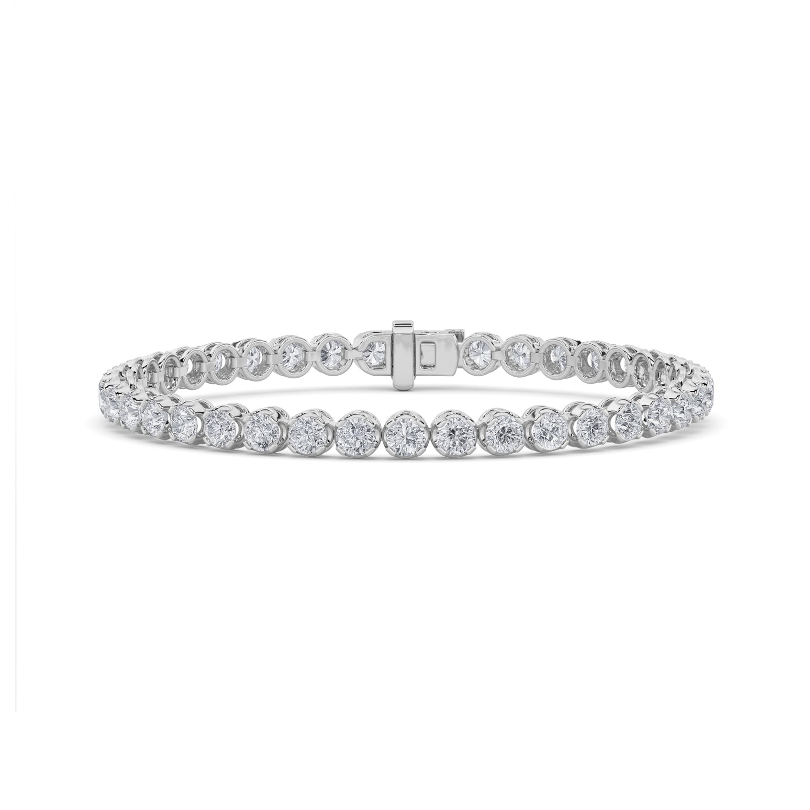 9Cttw Round Shaped Lab Grown Diamond (F/VS)  Bracelet in 14K Gold