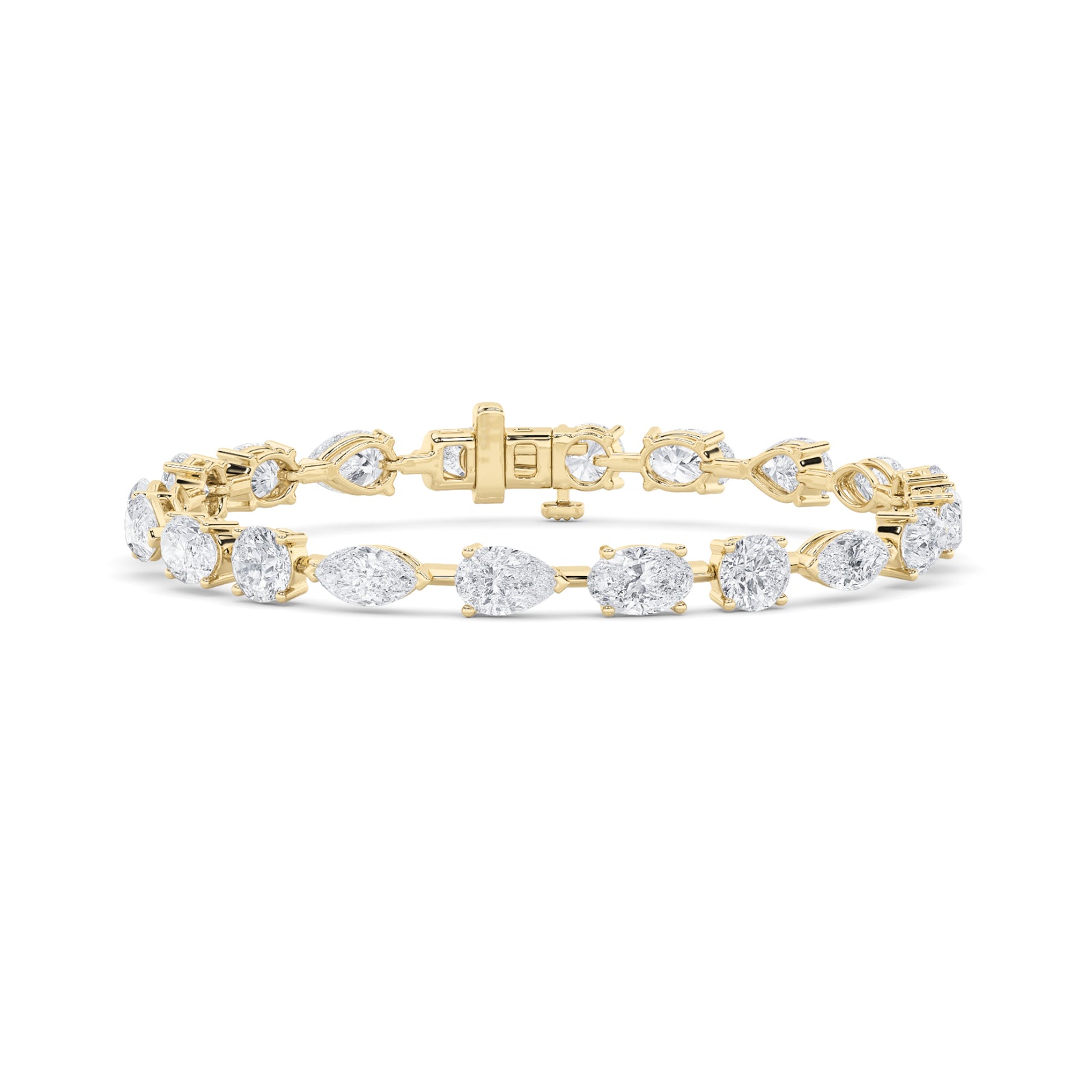 7Cttw Pear Shaped Lab Grown Diamond (F/VS)  Bracelet in 14K Gold
