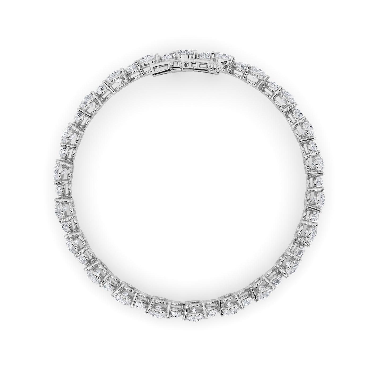 13Cttw Round Shaped Lab Grown Diamond (F/VS) Cluster Bracelet in 14K Gold