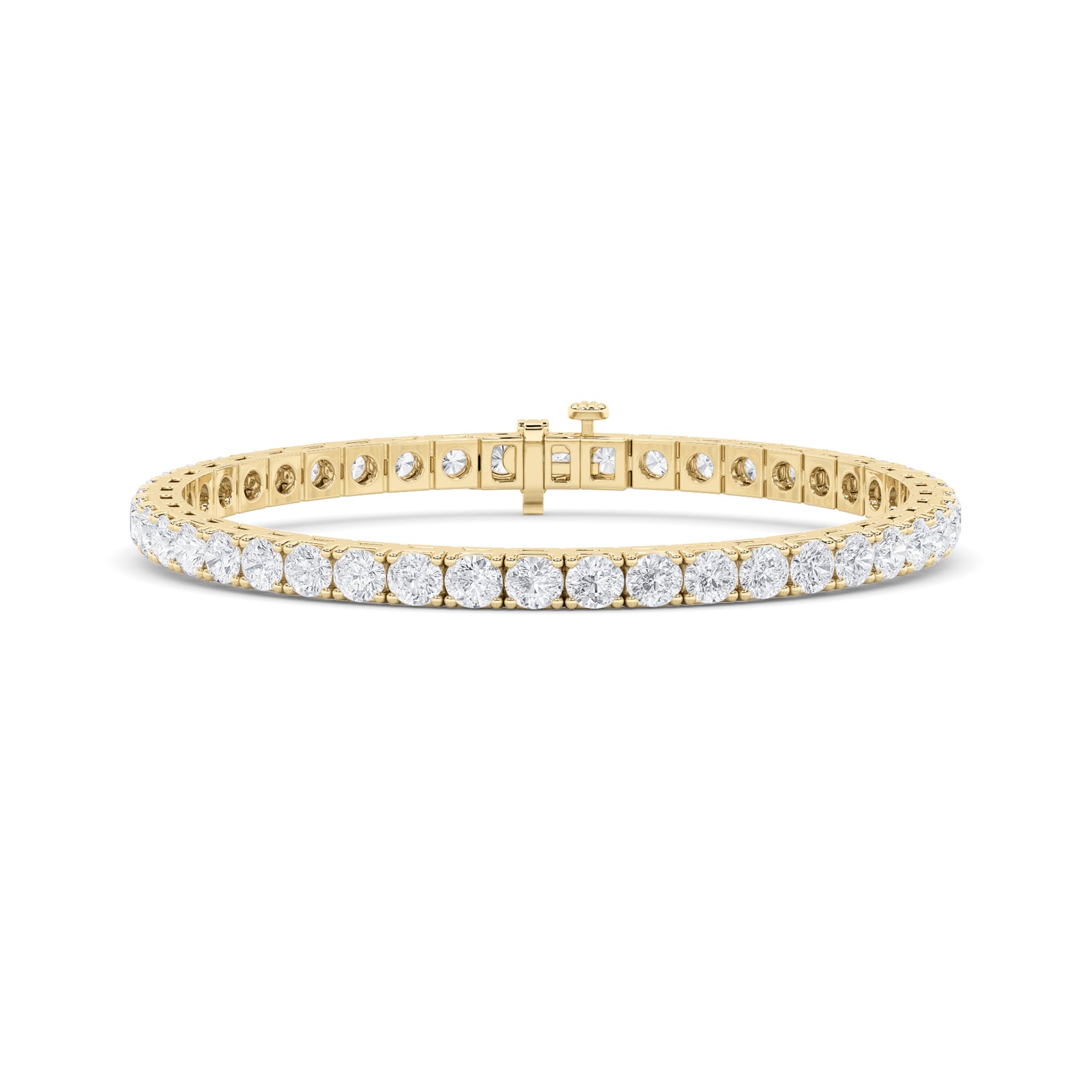 10.25Cttw Round Shaped Lab Grown Diamond (F/VS)  Bracelet in 14K Gold