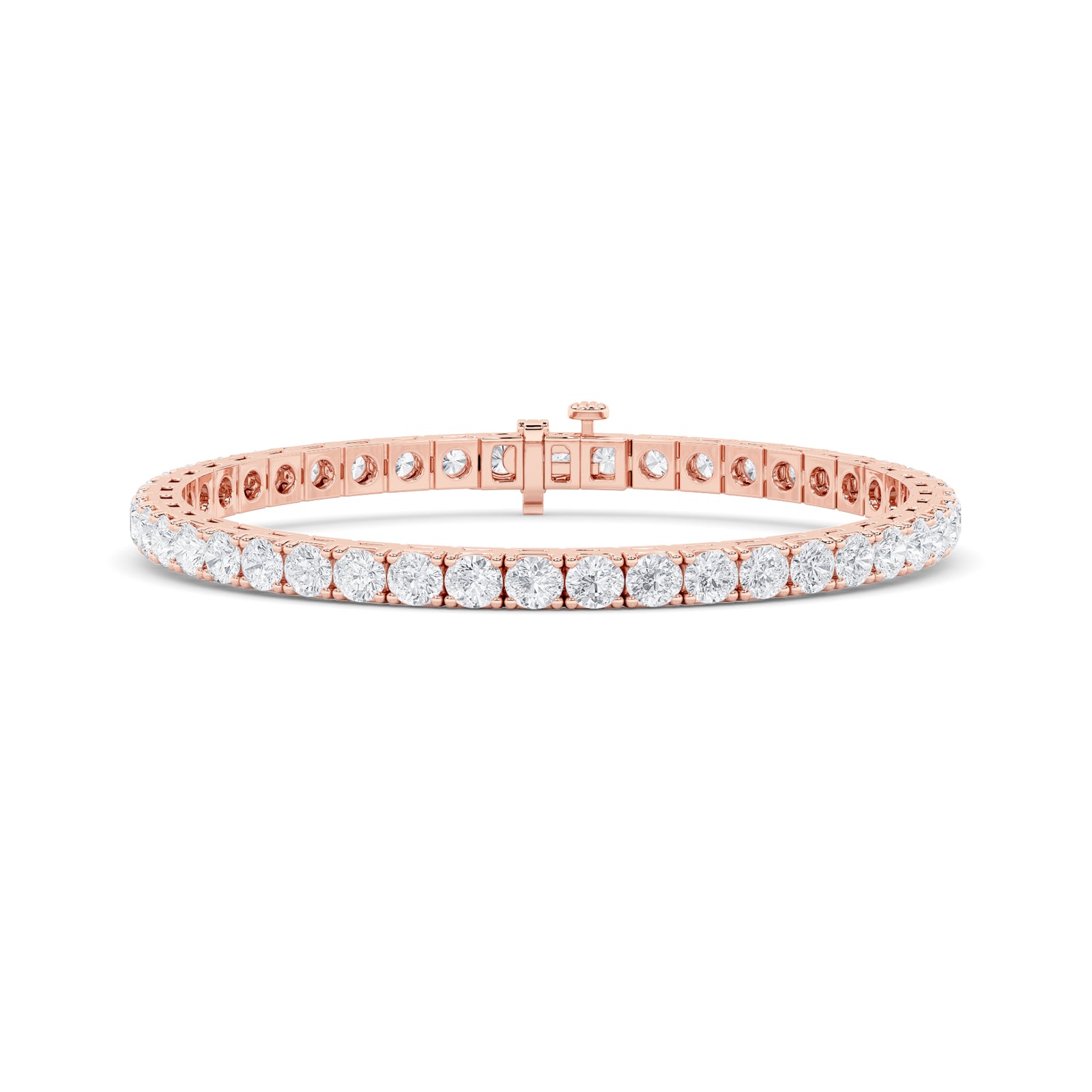 10.25Cttw Round Shaped Lab Grown Diamond (F/VS)  Bracelet in 14K Gold