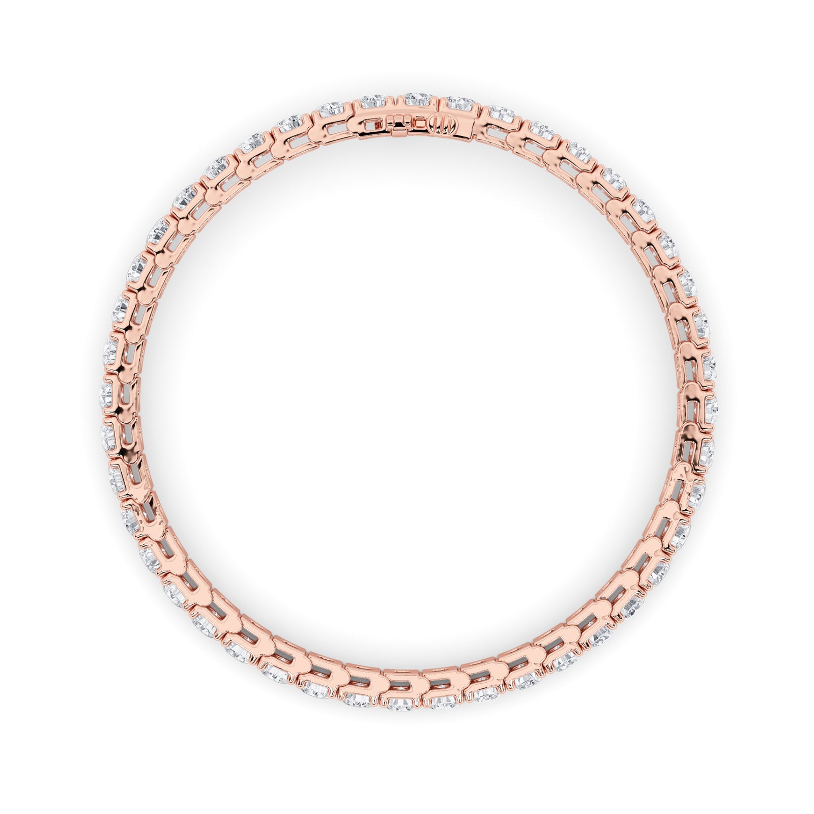 10.25Cttw Round Shaped Lab Grown Diamond (F/VS)  Bracelet in 14K Gold