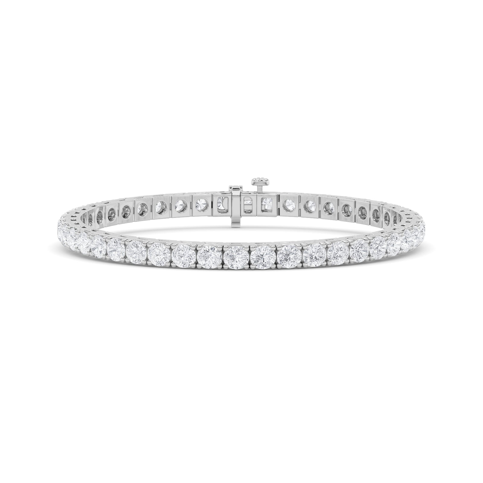 8Cttw Round Shaped Lab Grown Diamond (F/VS)  Bracelet in 14K Gold