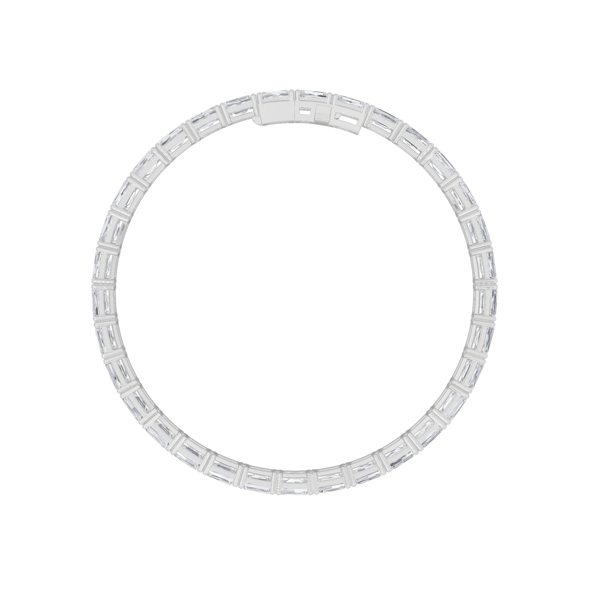 5Cttw Radiant Shaped Lab Grown Diamond (F/VS) East West Line Bracelet in 14K Gold