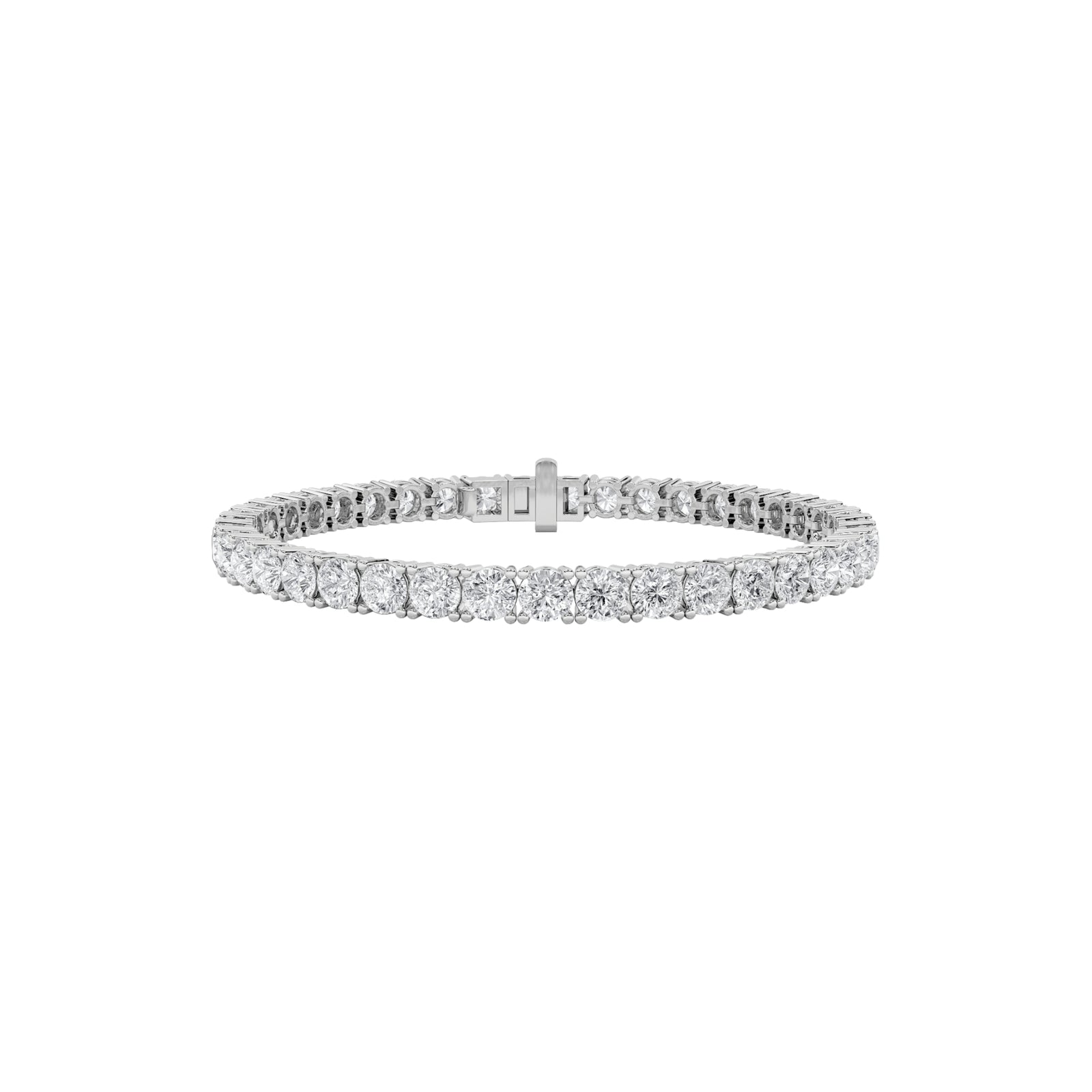 10Cttw Round Shaped Lab Grown Diamond Tennis Bracelet in 14K Gold (F/VS)