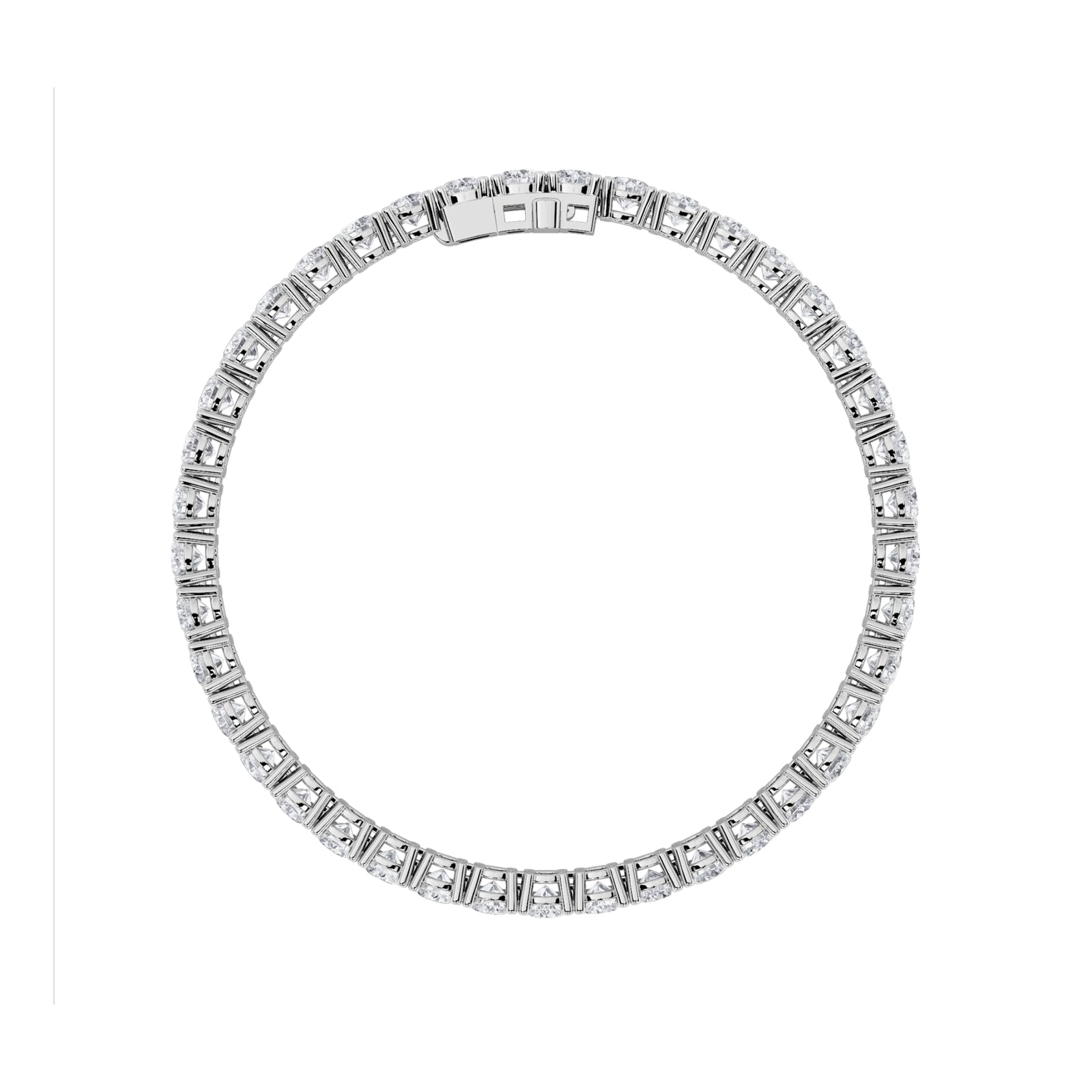 10Cttw Round Shaped Lab Grown Diamond Tennis Bracelet in 14K Gold (F/VS)