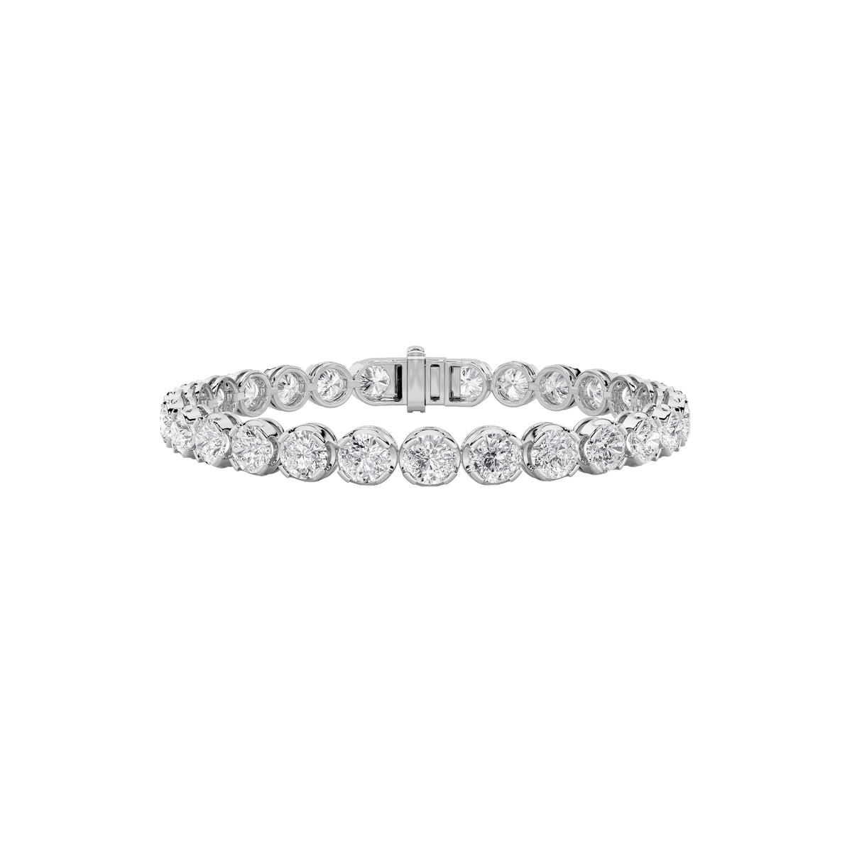12Cttw Round Shaped Lab Grown Diamond (F/VS)  Bracelet in 14K Gold