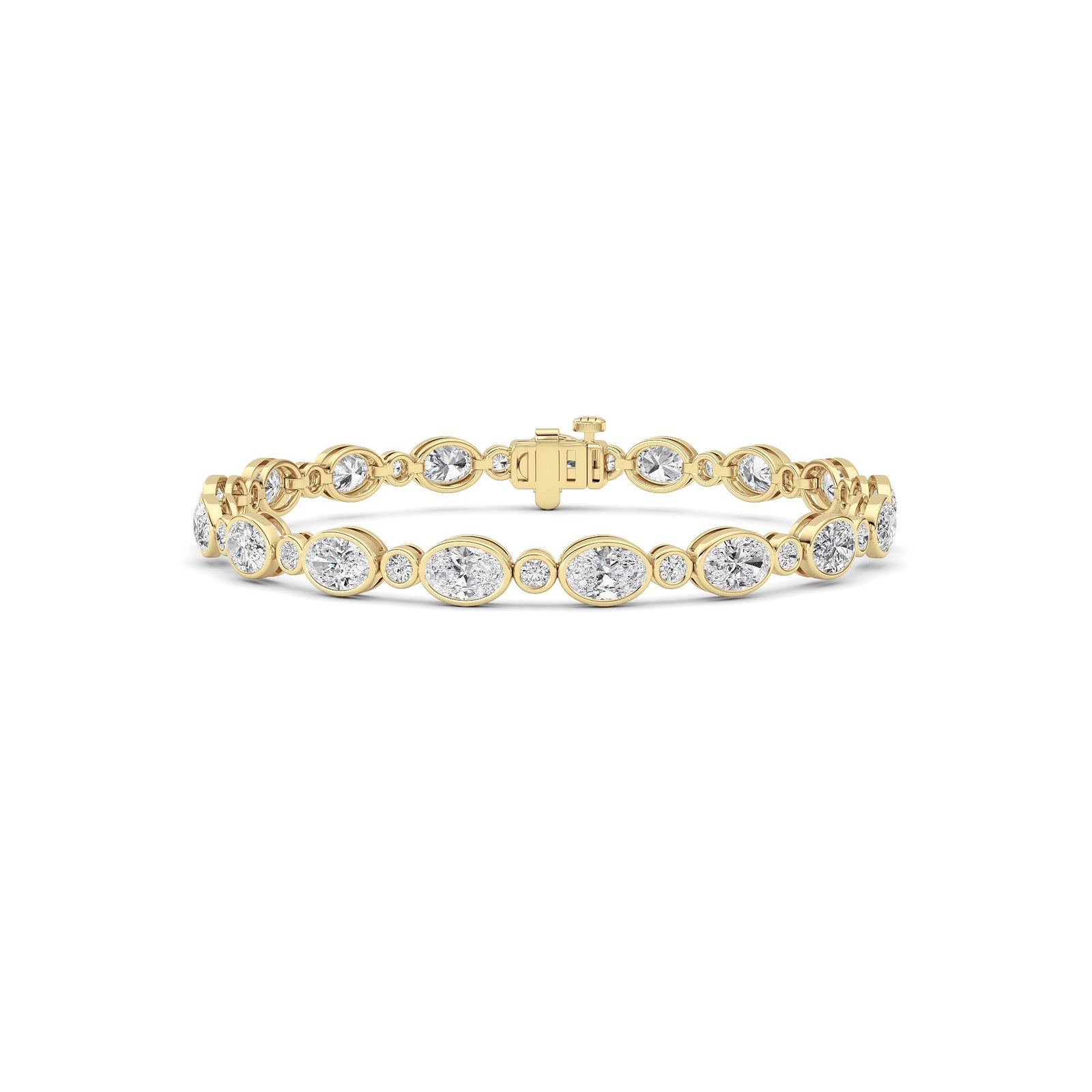 Oval Lab Grown Diamond (F/VS ) Bracelet Bracelet in 14K Gold