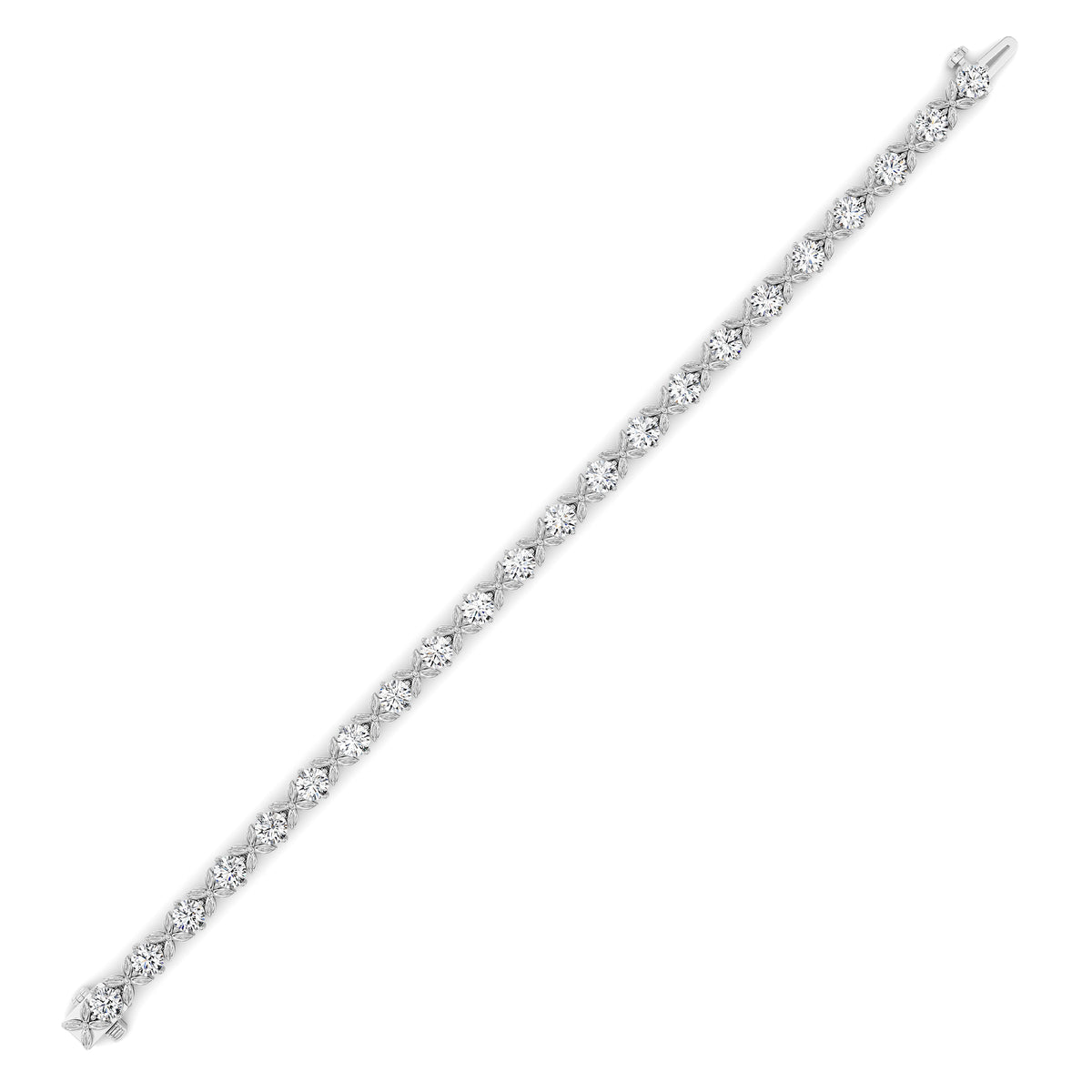 Round Lab Grown Diamond (F/VS ) Bracelet Bracelet in 14K Gold