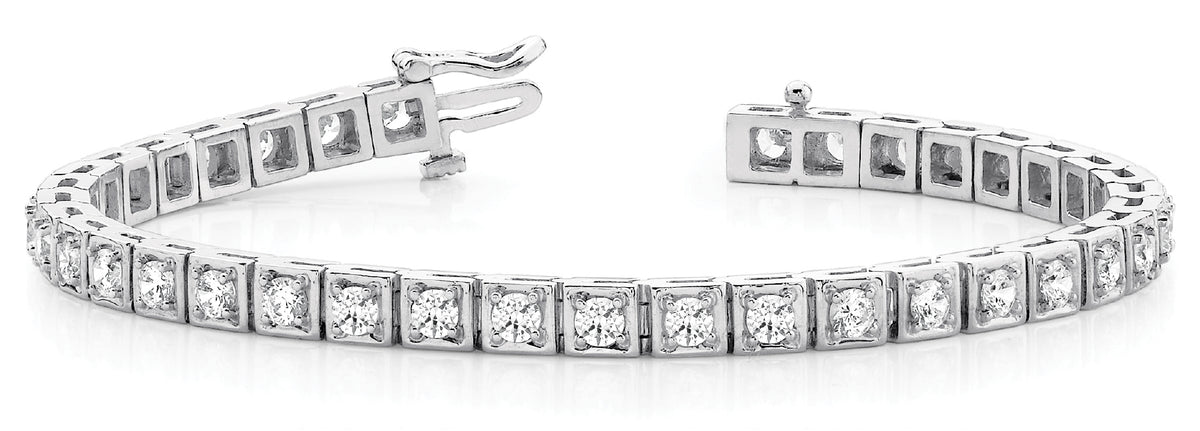 Lab Diamond In Line Illusion Bracelet