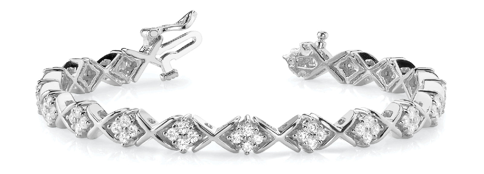 Lab Diamond XO Line Bracelet