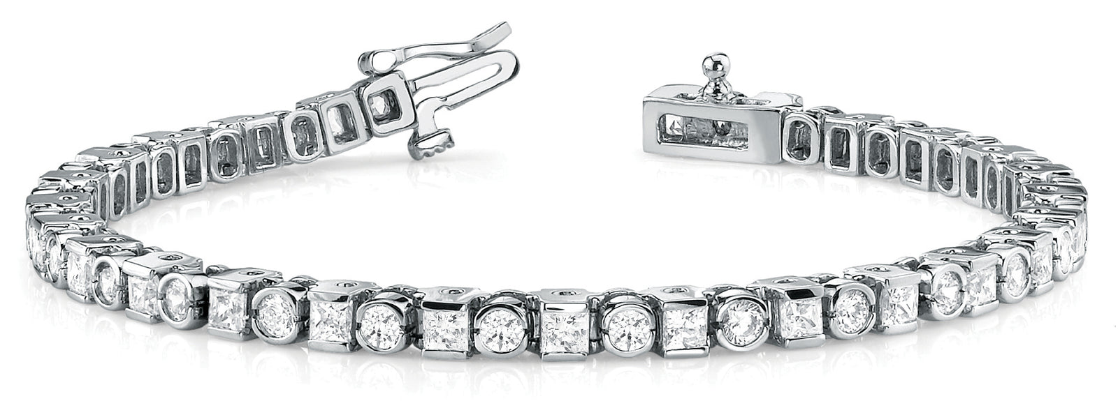 Lab Diamond In-Line Multi-Cut Tennis Bracelet