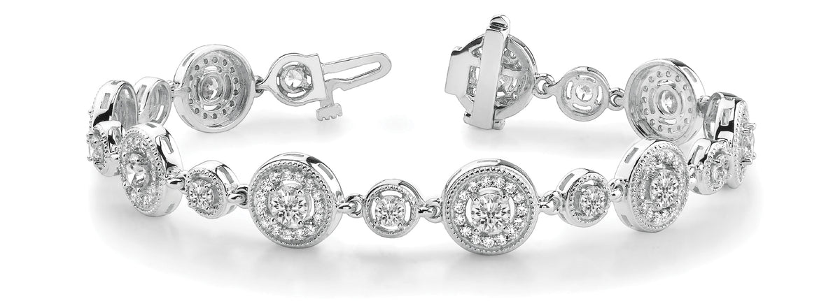 Lab Diamond Vintage Gold Bracelet