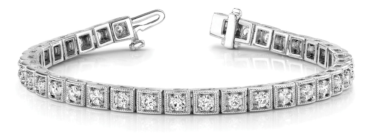Lab Diamond Vintage Gold Bracelet