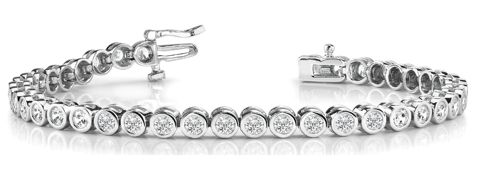 Lab Diamond Inline Bezel Tennis Bracelet