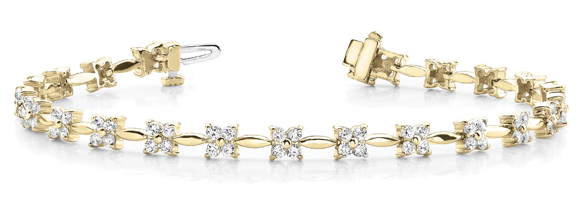 14K Yellow Gold Lab Diamond Fashion Bracelet