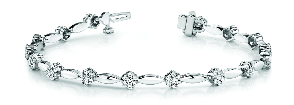 Lab Diamond Multi-Link 14K Gold Bracelet