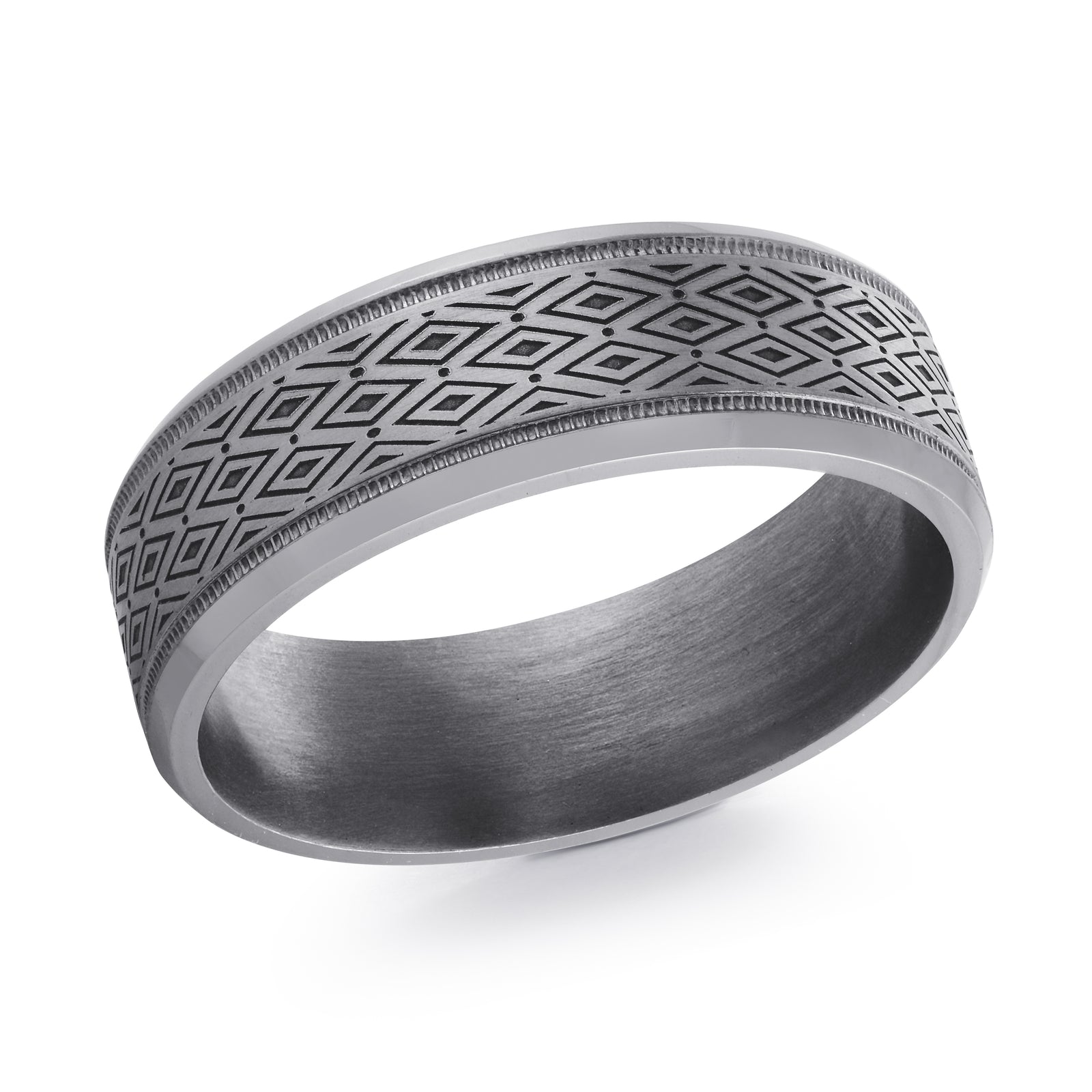7mm Grey Satin Tantalum Band Style TANT-030-7