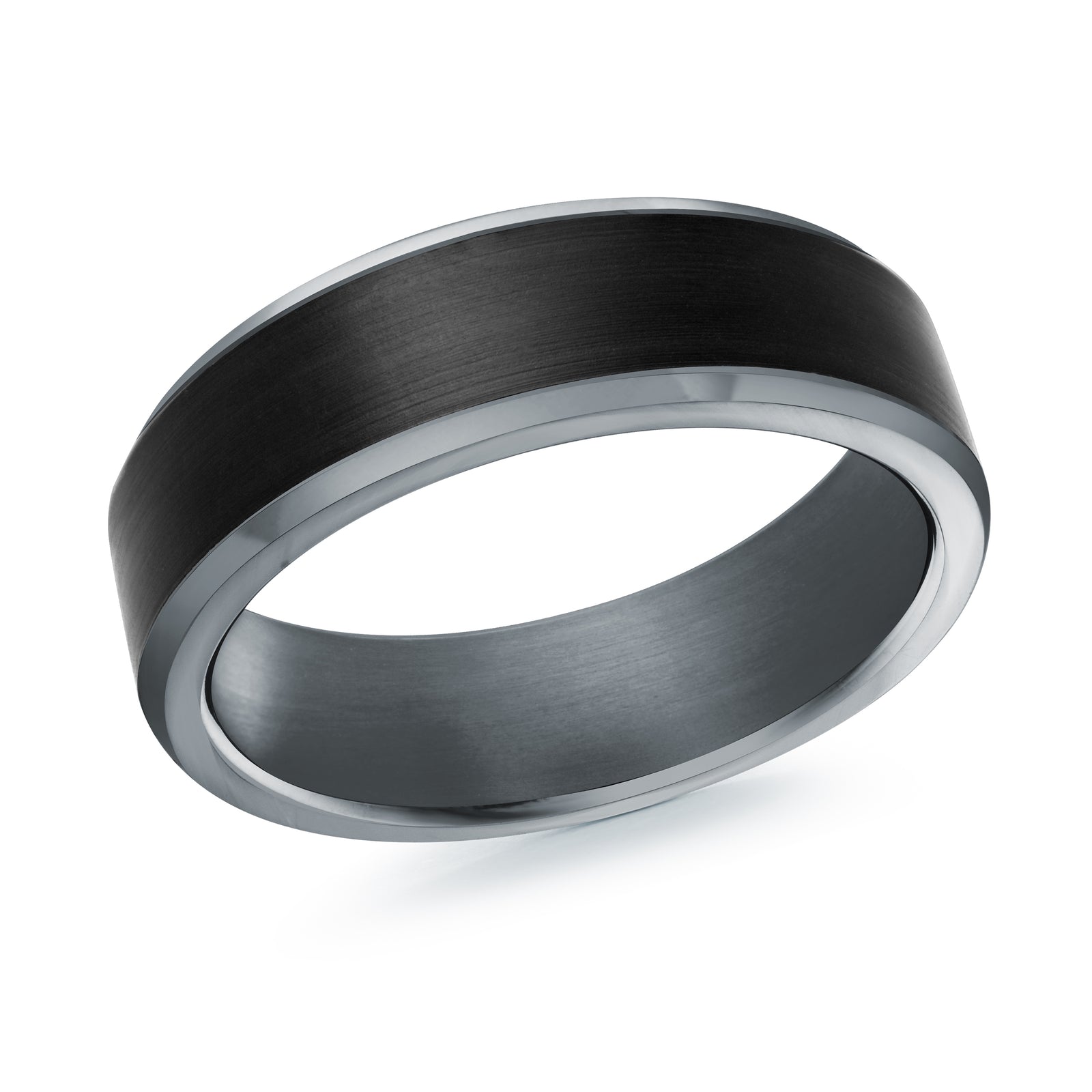 7mm Grey Satin Tantalum Band Style TANT-031-7