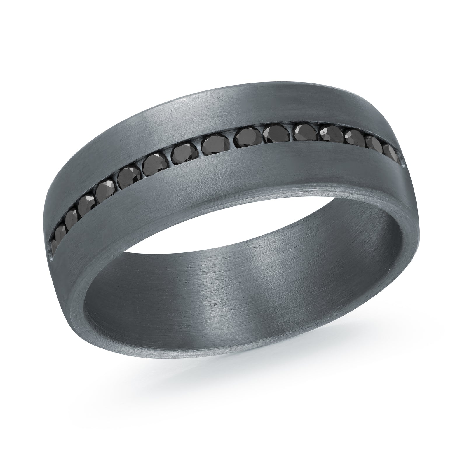 7.5mm Grey / Black Satin Tantalum Band