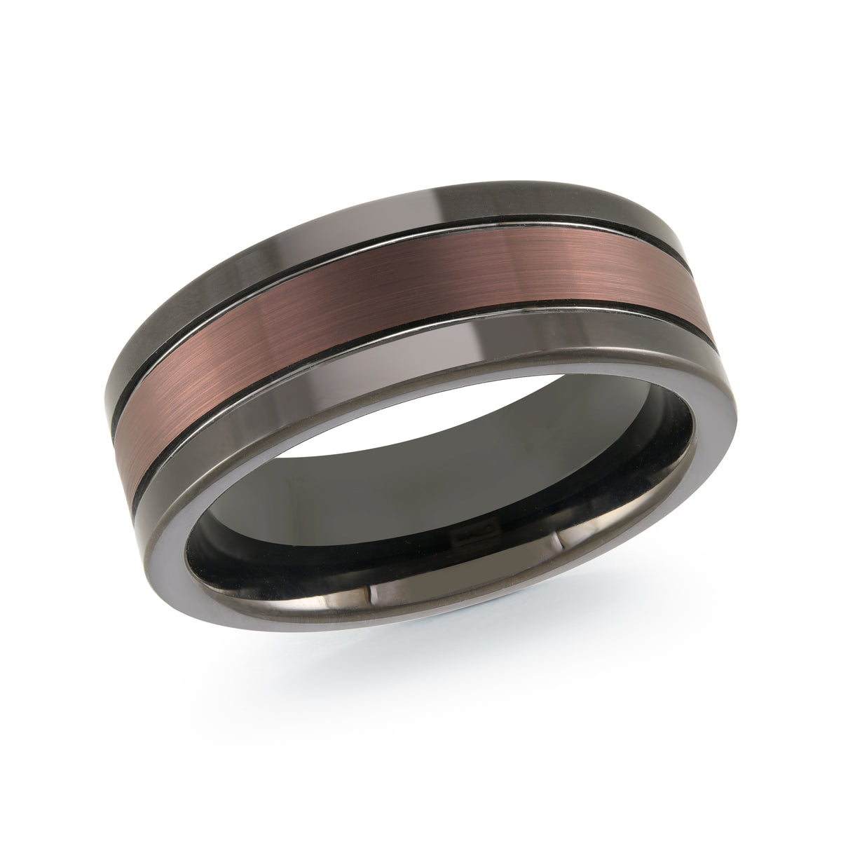8mm Black Tungsten Band Style TG-081