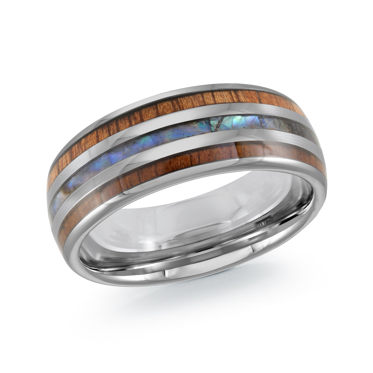 8mm White Tungsten Band Style TG-082