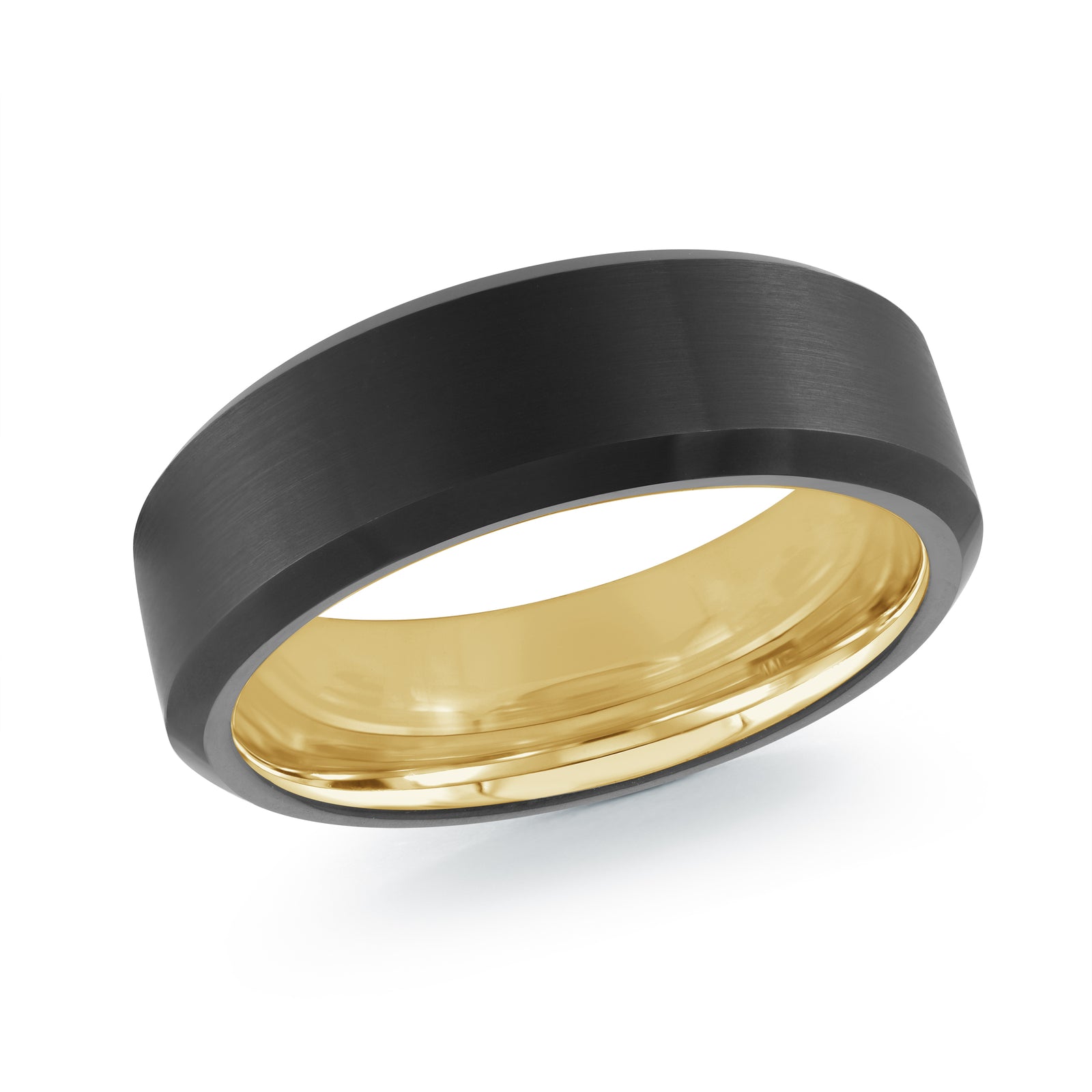 7mm Black Tungsten Band Style TG-085