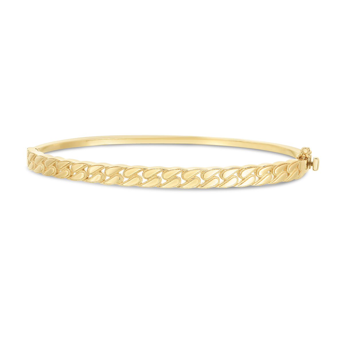 14K Cuban Chain Bangle