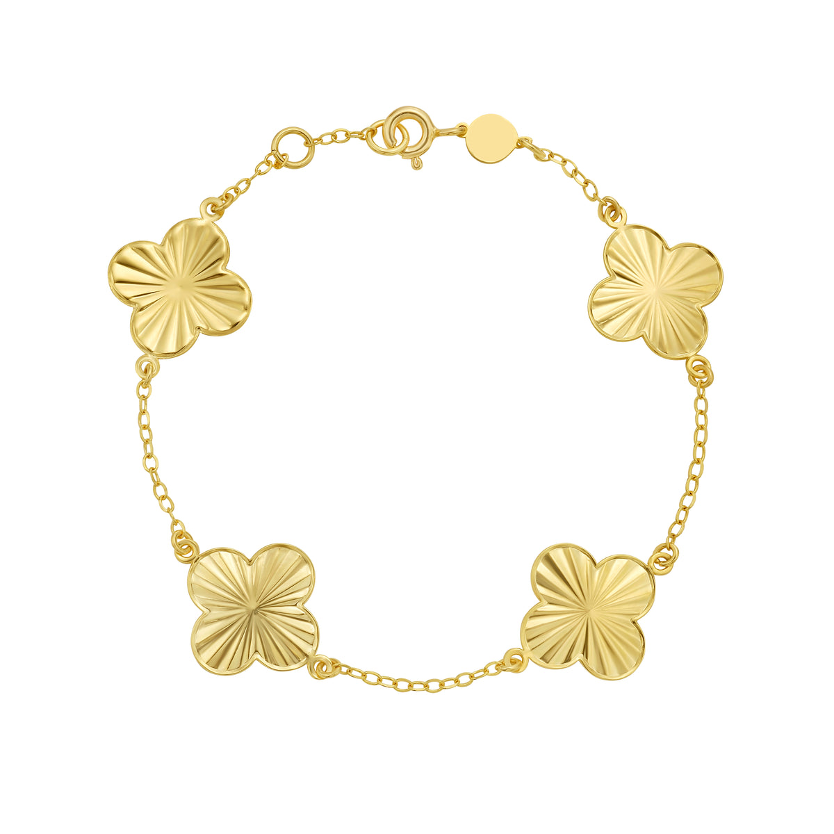 14K Golden Clover Bracelet