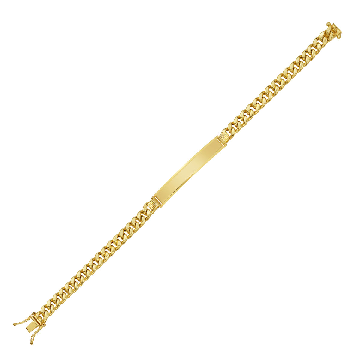 14K Gold 6mm Lite Cuban ID Bracelet