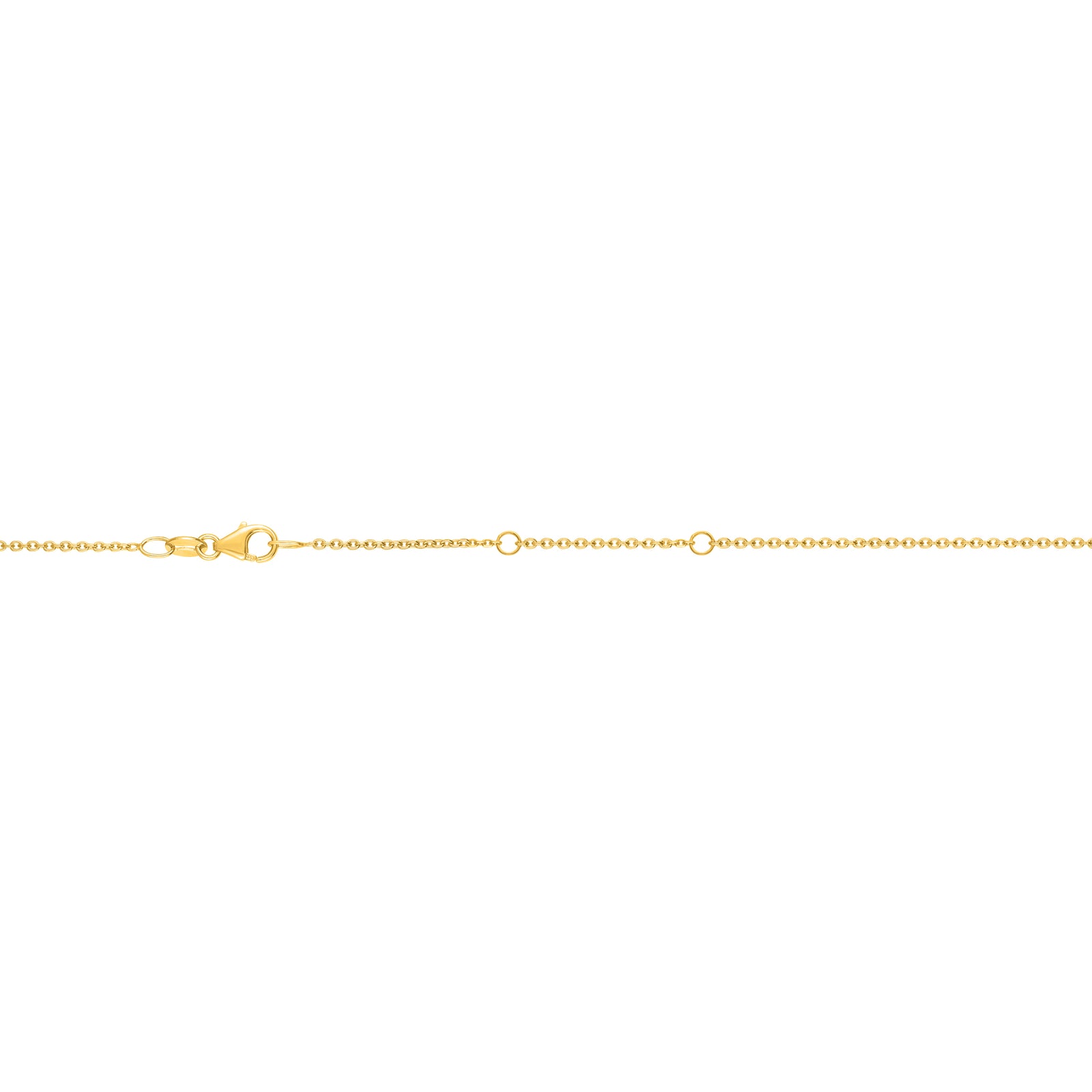 18K Gold 1.3mm Double Extendable Cable Chain