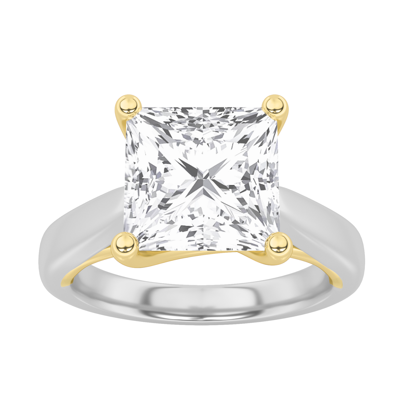 14K WY 1.1ct Lab Diamond Solitaire Ring