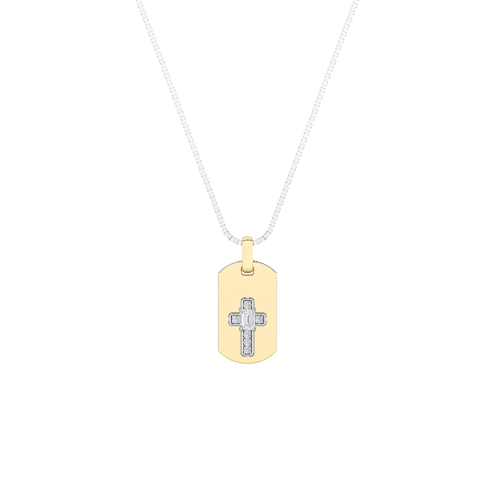 14K WY 1CT Lab Diamond Religious Pendant