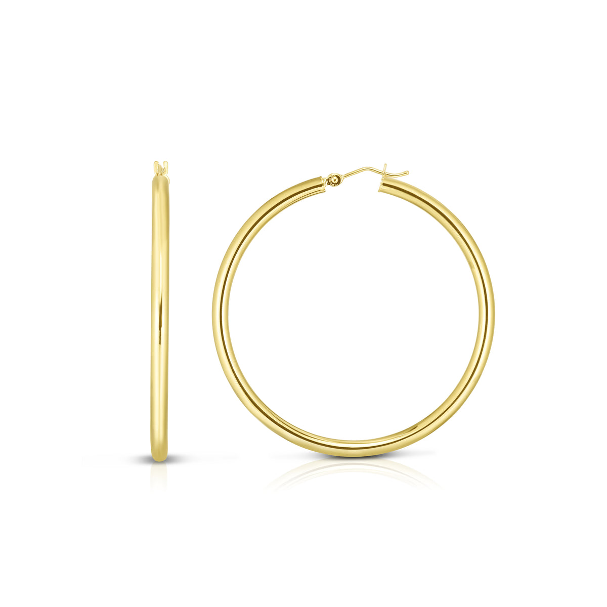 14K Gold 3x20mm Hoops