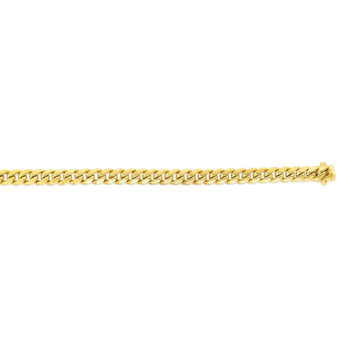 14K Gold 9"" 9.1mm Semi-Solid Classic Miami Cuban
