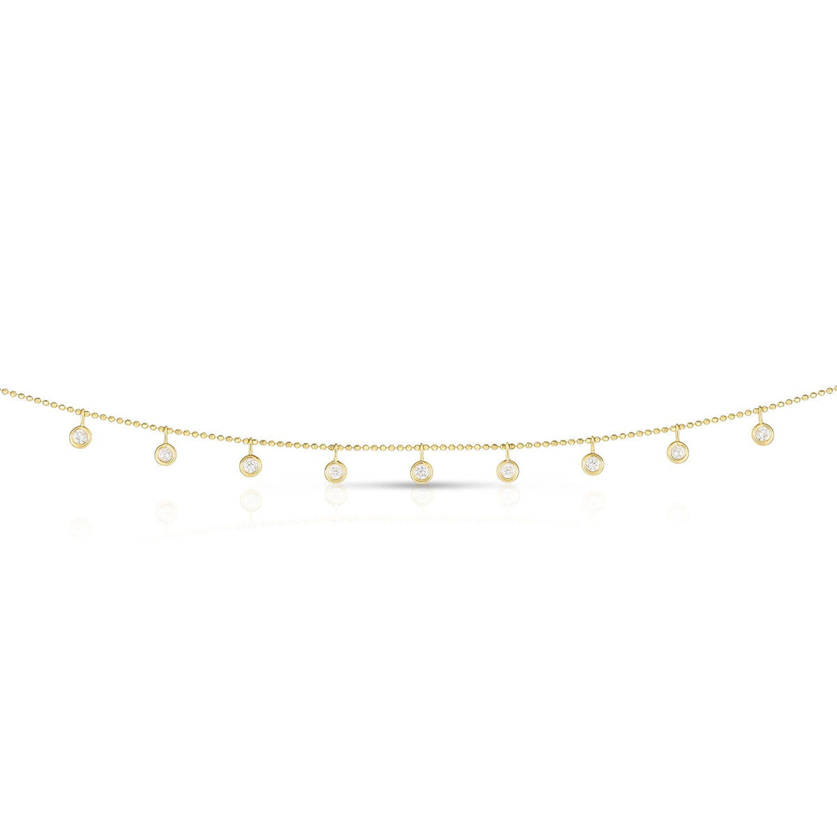 14K Gold .50ct Dangling Diamonds Necklace