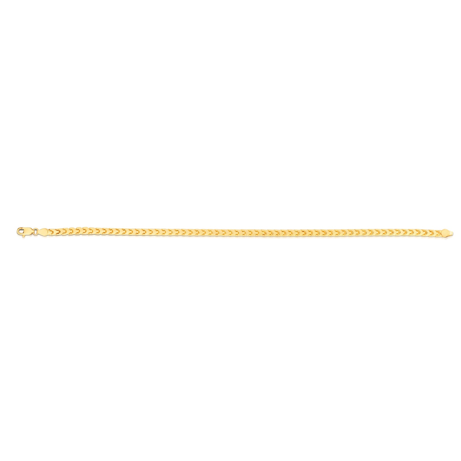 14K Gold 20"" 3.1mm Diamond Cut Round Franco Chain